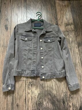 Calvin Klein Jeans Women's Taupe-Gray Denim Jacket